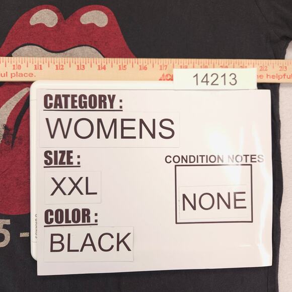 Rolling Stones Band Graphic Short Sleeve T Shirt Womens Size 2XL Black - Picture 7 of 9